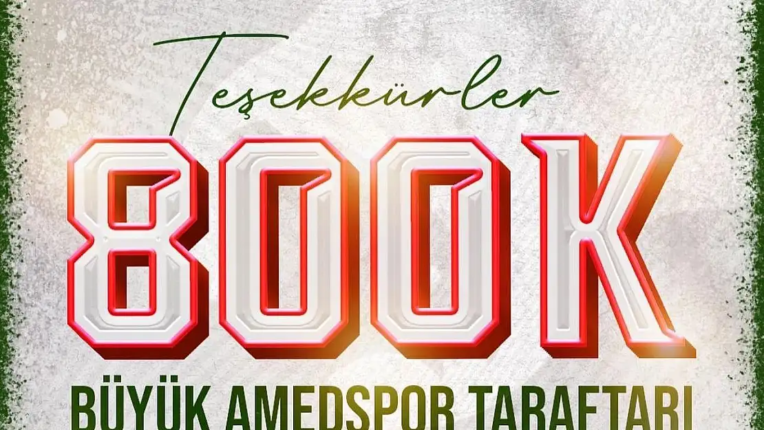 Amedspor sosyal medyada 800 bin takipçi ile Türkiye'de 5. sırada