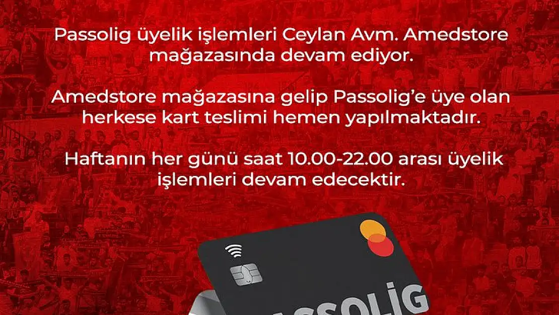 Amedstore mağazasında passolig üyelik işlemleri başladı