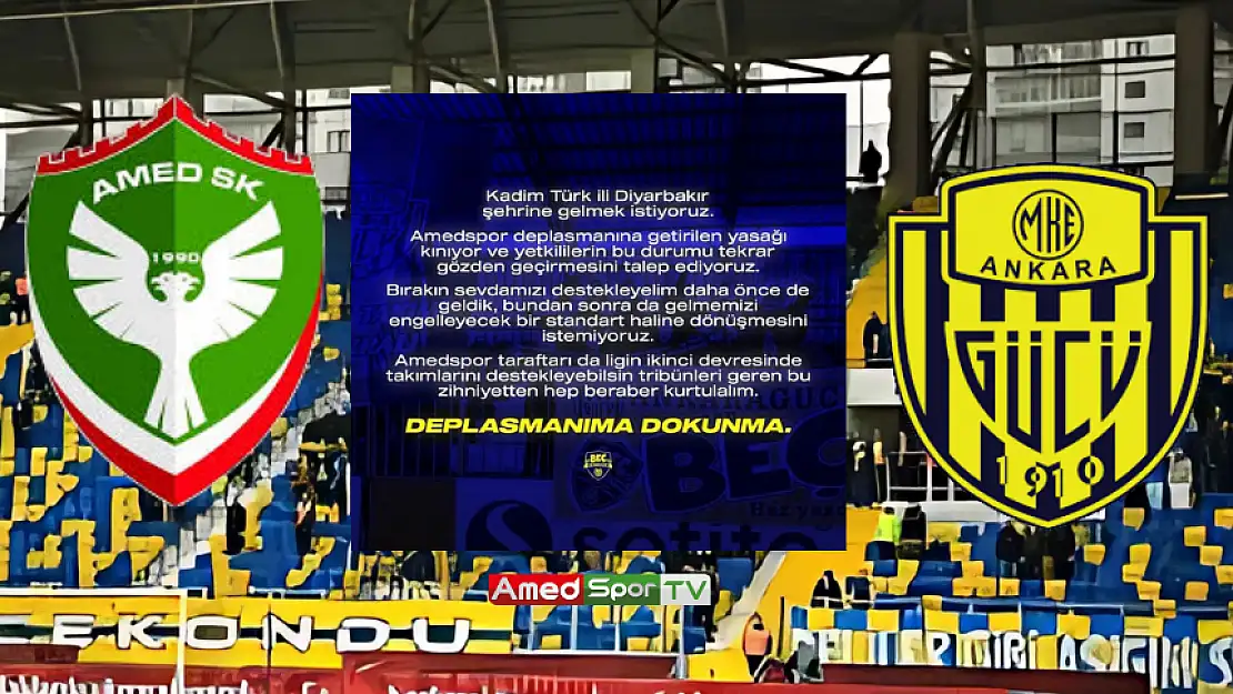 Ankaragücü'nden Amedspor'a deplasman yasağı tepkisi