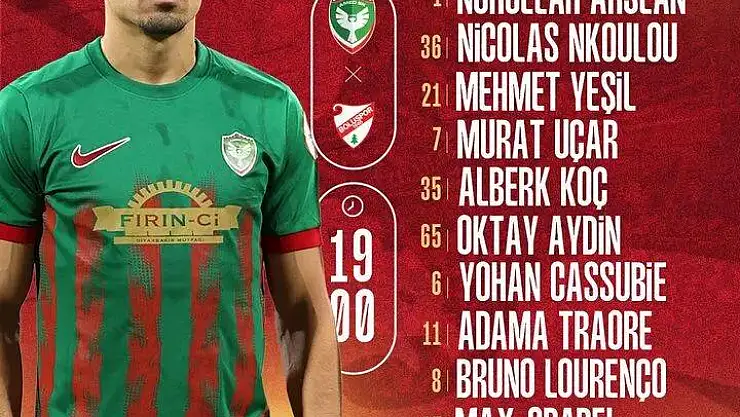 Amedspor'un Boluspor 11'i açıklandı