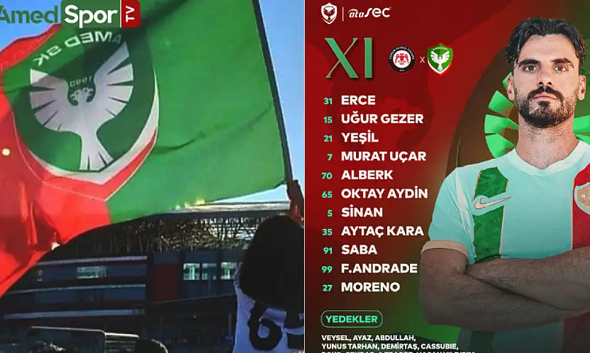 Amedspor'un Çorum karşısındaki ilk 11'i